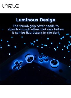 Unique 7Piece set Cross D-Pad Button Caps Thumb Grips Set, Compatible with Nintendo Switch/Switch OLED, Cute 3D Soft Silicone ABXY Buttons Sticker Joystick Cover Caps（Will Glow）  - Image 5