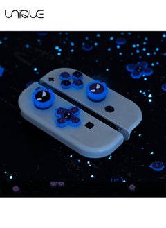 Unique 7Piece set Cross D-Pad Button Caps Thumb Grips Set, Compatible with Nintendo Switch/Switch OLED, Cute 3D Soft Silicone ABXY Buttons Sticker Joystick Cover Caps（Will Glow）  - Image 3