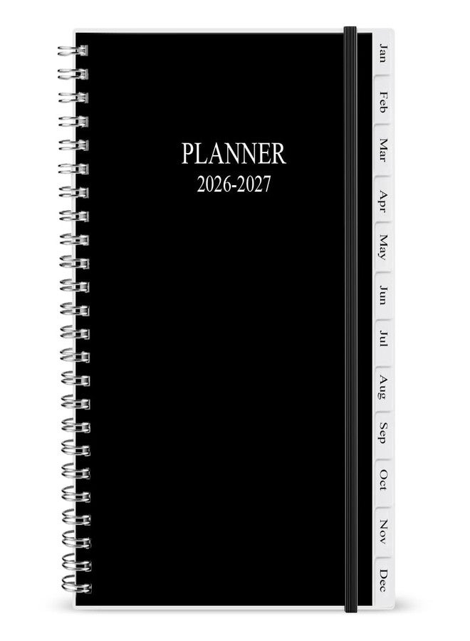 Cheericome Planner 2026-2027, Monthly Weekly Planner Runs January 2026 to June 2027, 26-27 Planners with PP Cover and Elastic Bond, 18 Month, Black Monthly Planner Calendar - Image 1