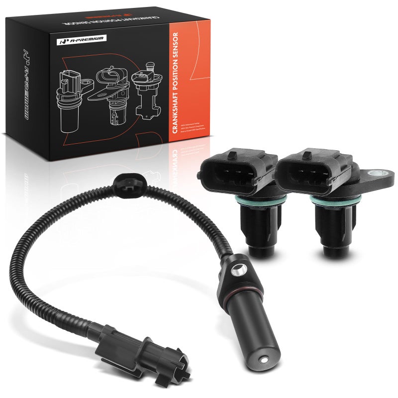 APremium 3PC Engine Camshaft Crankshaft Position Sensor Compatible with Kia Soul 201120152019 Rio 2012201620182019  Hyundai Accent 20122019 Veloster 201220152017 16L