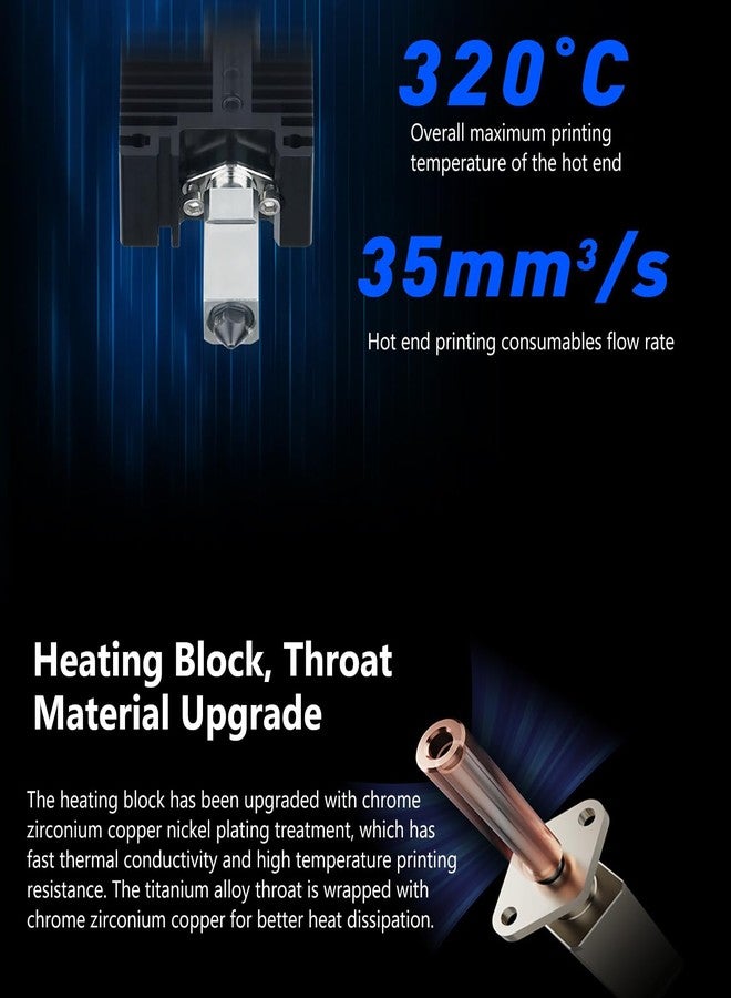 Arncysld P1P/P1S Full Assembled Ceramic Hotend with Fan 0.4mm Hardened Steel Nozzle for 3D Printer Bambu Lab P1P/P1S Extruder Print Head Hot End Kit with Heater Cartridge Thermistor High Speed Printing - Image 4