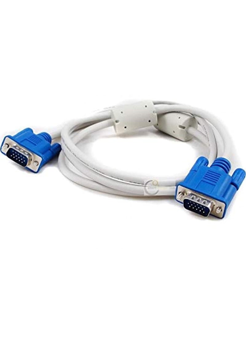 erorex 15 Pin Male To Male Vga Cable 1.5M White 