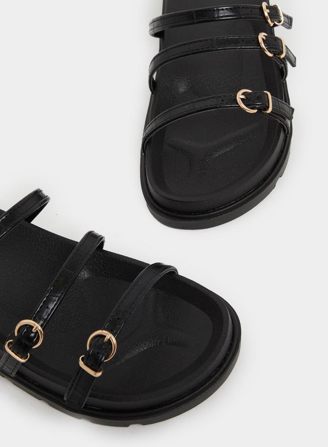 Styli Styli Strappy Buckle Details Flat Sandals - Image 3