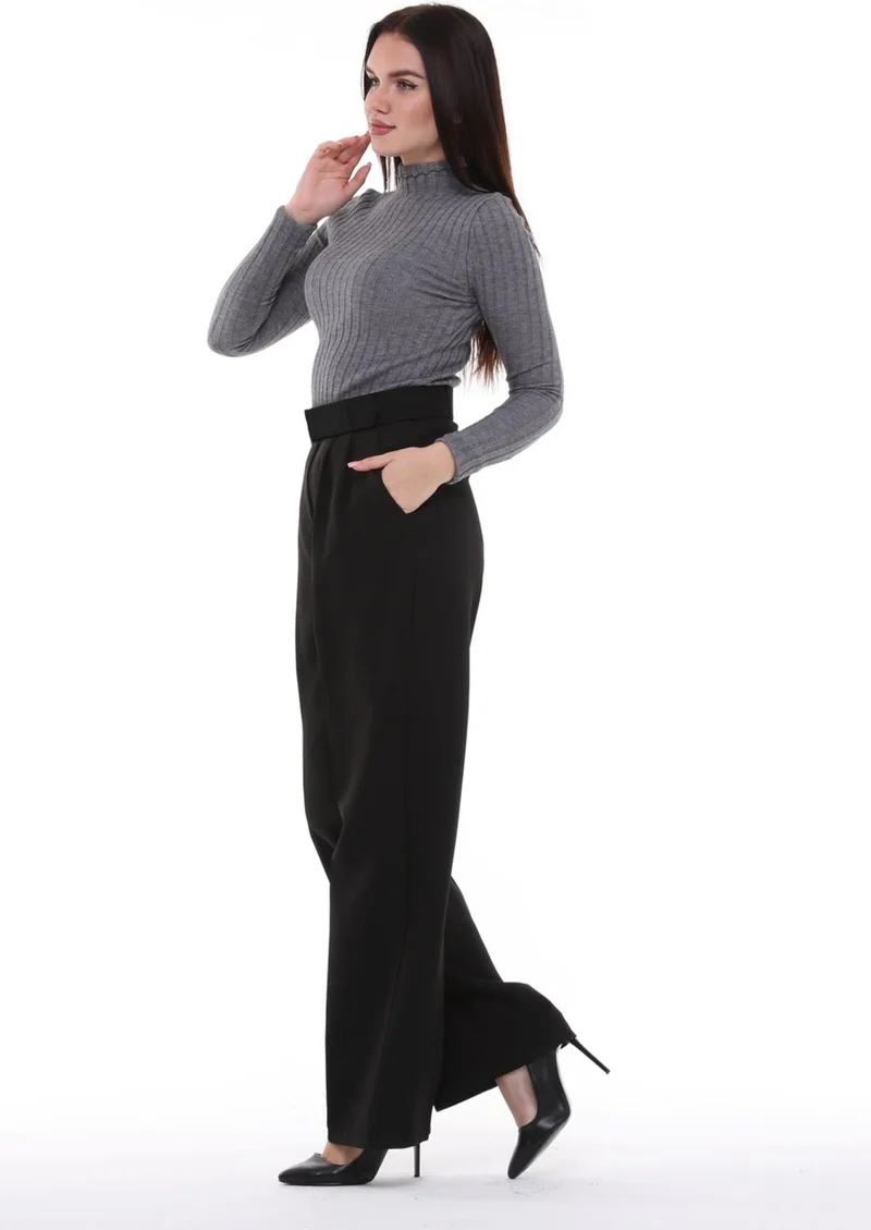 Cedy Denim Women's Palazzo, High Waist Belted Trousers, Oversize Original Cut, C3000