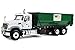 First Gear 134 Mack Granite Waste Management Truck with Green Roll Off Container 104050 - Image 3
