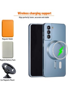 Magnetic for Samsung Galaxy S21 Plus Case,Soft Silicone Samsung S21 Plus Phone Case with Camera Protection,Slim Fit Anti-Scratch Samsung S21 Plus Case Cover Compatible with MagSafe,Blue - pzsku/Z82C42D0D3DADC7DD32B4Z/45/_/1740564821/71b802f8-fd3a-434e-865e-2372f6bec28b