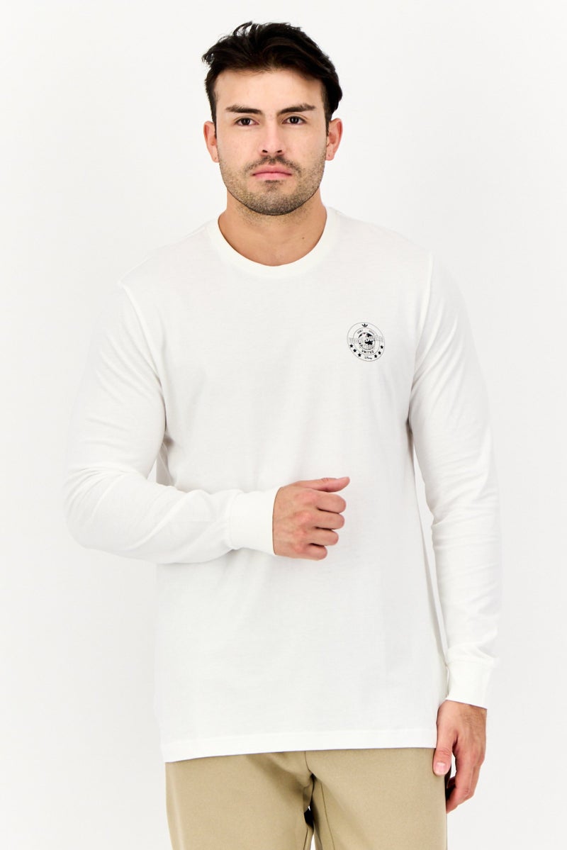adidas Originals Men Sportswear Fit Long Sleeve Outdoor T-shirt, White - Image 1