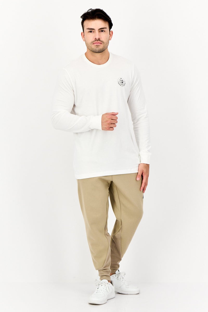 adidas Originals Men Sportswear Fit Long Sleeve Outdoor T-shirt, White - Image 3