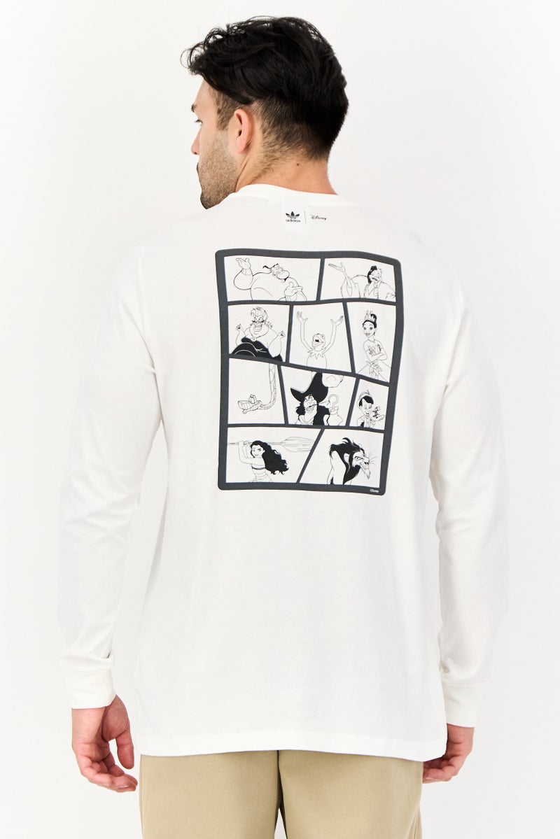 adidas Originals Men Sportswear Fit Long Sleeve Outdoor T-shirt, White - Image 2