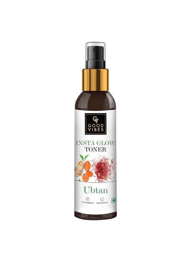 Good Vibes Ubtan Insta Glow Toner, 120 Ml | Refreshing Hydrating Detoxifying Face Toner For All Skin Types | With Turmeric, Saffron, Vitamin B3 | Vegan, No Alcohol, Parabens, Sulphates & Mineral Oil  - Image 1