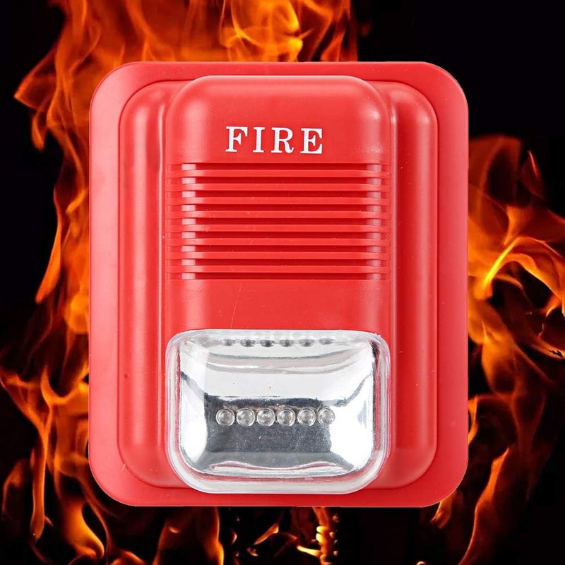 klarako DC12V/24V Sound and Light Fire Alarm Fire Alarm Siren Strobe Home Security Safe System for House Office Hotel etc First Aid Emergency Situation - Image 5