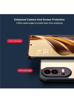 ماركة غير محددة حافظة واقية لهاتف OPPO A58 4G TPU للوسائد الهوائية المقاومة للصدمات مع حماية عدسة الكاميرا، غطاء خلفي للهاتف المحمول شفاف أسود مضاد لبصمات الأصابع، حافظات هاتف مقاس 6.72 بوصة مضادة للأصفرار  - Image 4