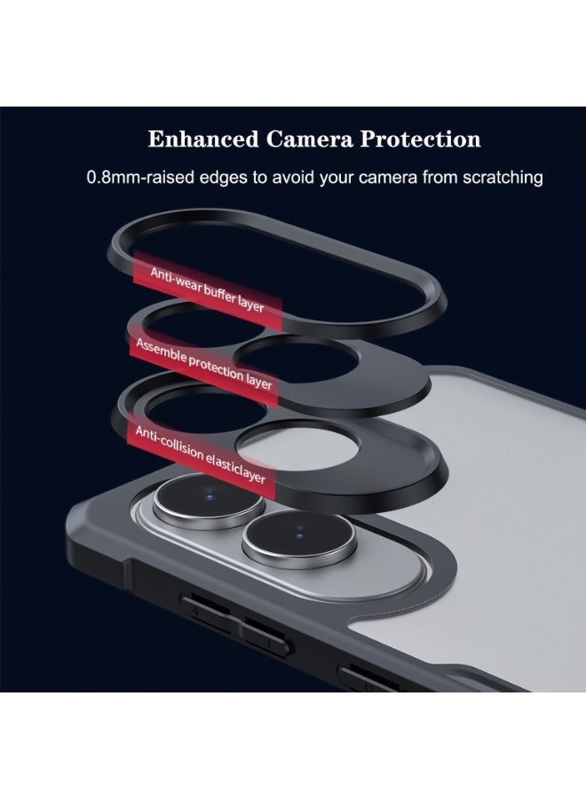 for OPPO A58 4G Case, Camera Lens Protection Back Cover, TPU+PC Shockproof Bumper Mobile Phone Case, Anti-Yellowing Slim Fit Protective Casing - Image 3
