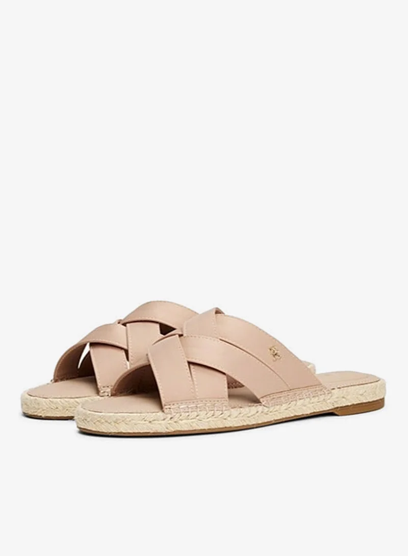 TOMMY HILFIGER SATIN ESPADRILLE MULES