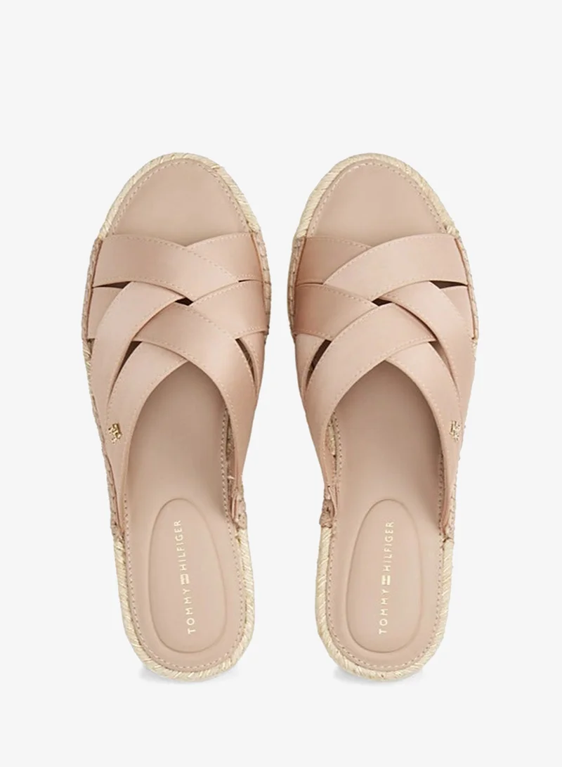 TOMMY HILFIGER SATIN ESPADRILLE MULES