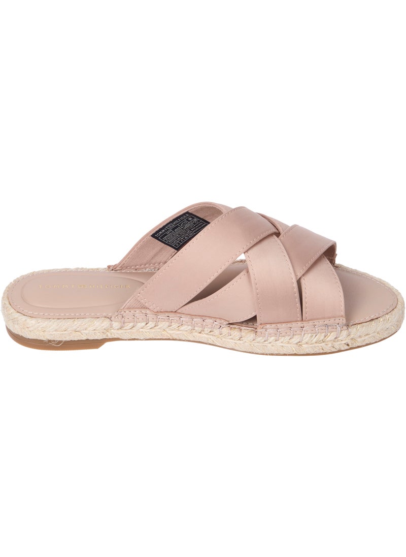TOMMY HILFIGER SATIN ESPADRILLE MULES  - Image 1