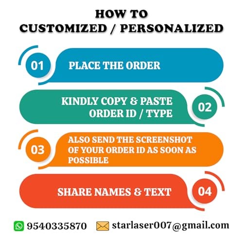 StarLaser Personalized Gift Lamp with Wooden Base Customized Couple Led Lamp for Anniversary, Wedding, Marriage, Valentine Day (Design 1) - Image 4