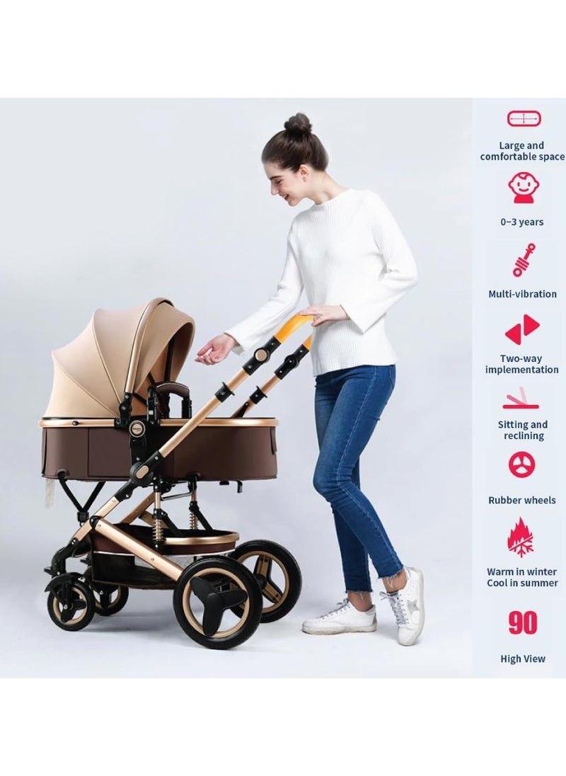 Generic Gear 2-in-1 Convertible Baby Stroller | From 0 to 36 Months, Up to 15 Kg | Reversible Seat, Infant Car Seat, Adjustable Canopy & Anti-Shock Wheels  - Image 2