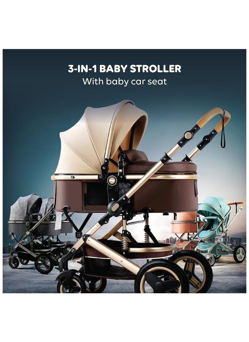 Generic Gear 2-in-1 Convertible Baby Stroller | From 0 to 36 Months, Up to 15 Kg | Reversible Seat, Infant Car Seat, Adjustable Canopy & Anti-Shock Wheels  - Image 5