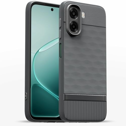 Pikkme Back Cover for Oppo A6X 5G Camera Protection 3D Hexa Cube Design Silicone Protective Bumper Case (Grey) - Image 1