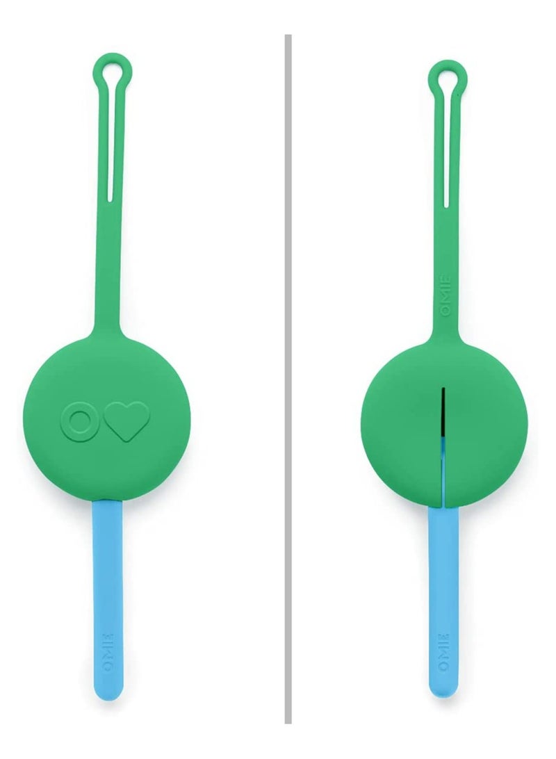 أومي لايف Omie Pod Kids Utensil and Holder Set-Mint Green  - Image 2