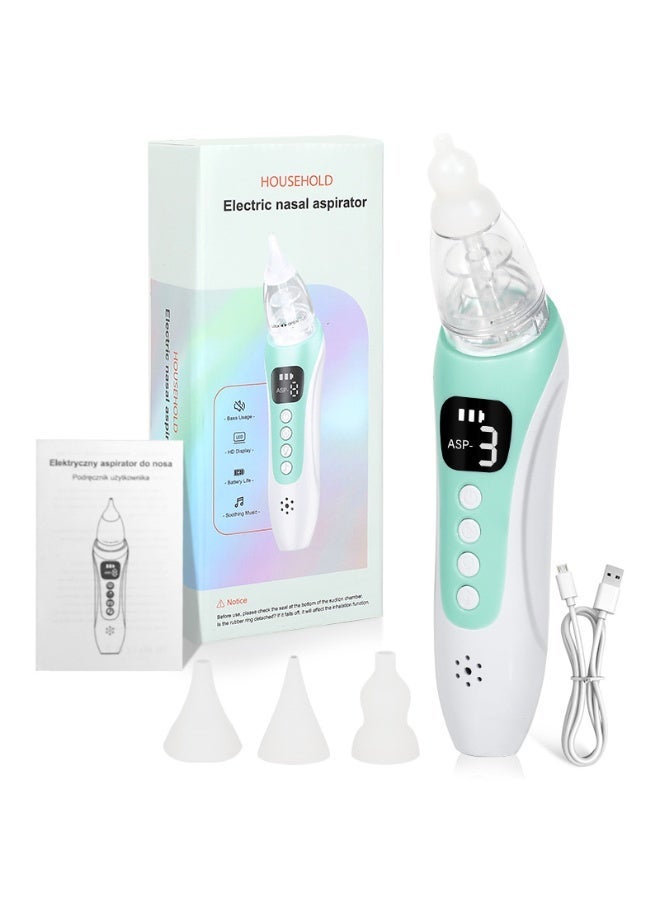 Electric Infant Nose Cleaner USB Charged Built-in Lullaby 3 Adjustable Suction & 3 Soft Nose Tips - Image 1