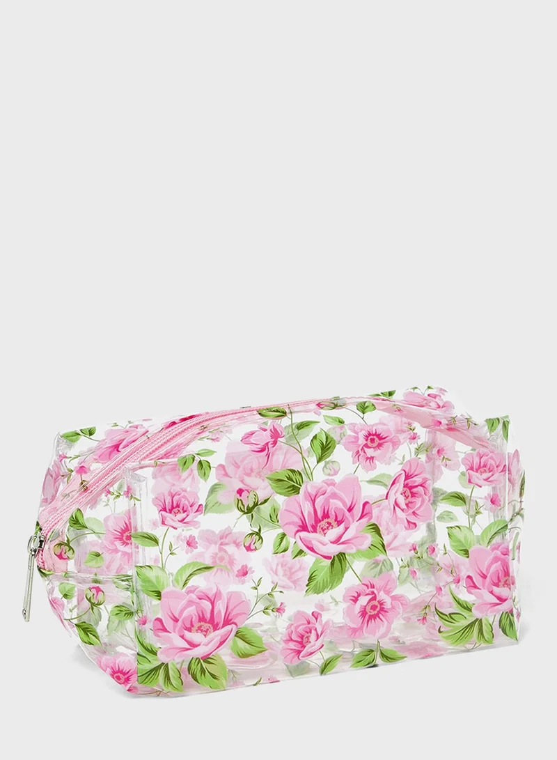 Styli Floral Print Cosmetic Bag