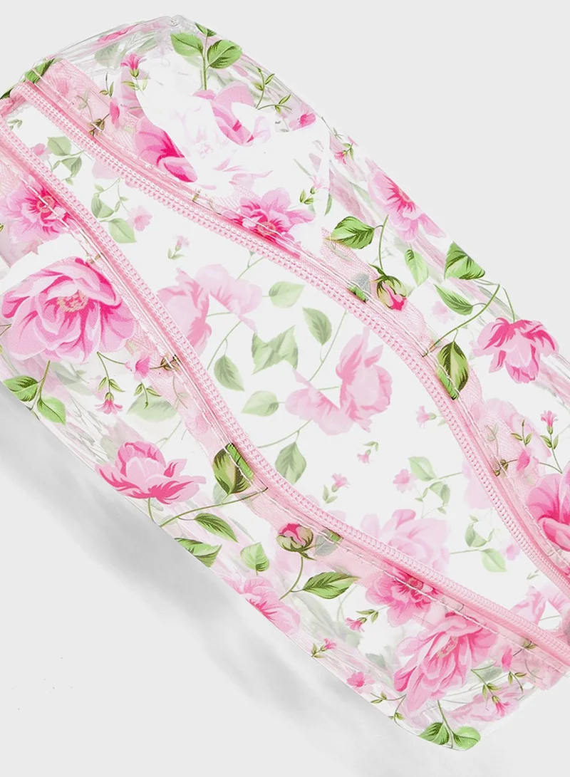 Styli Floral Print Cosmetic Bag