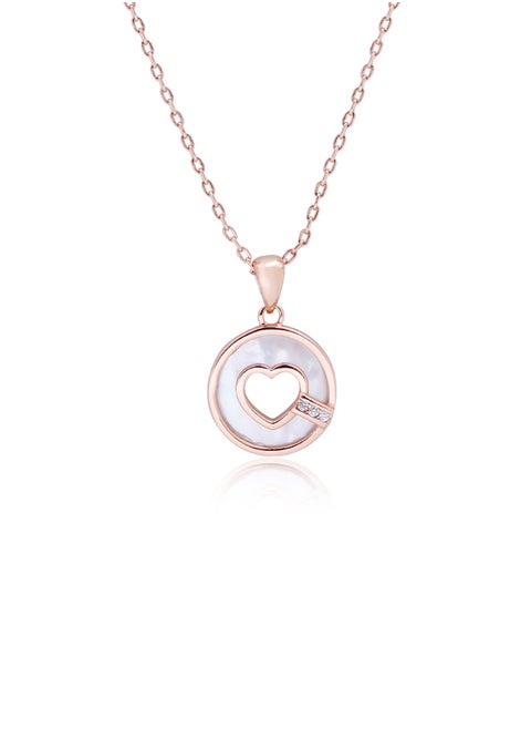 Pendant With Silver 925 , Zercon Stone and Mother of Pearl