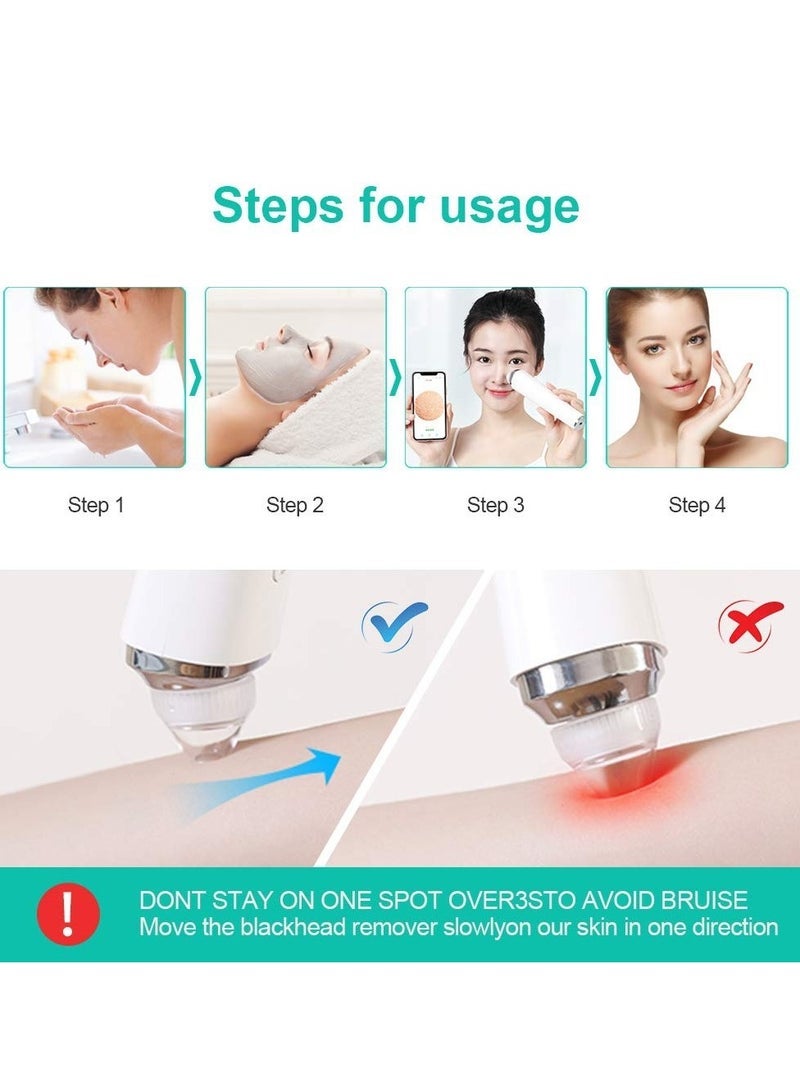 General Blackhead Remover Vacuum with Camera, Facial and Nose Pore Cleaner Pore Extractor Pimple Extractor,6 Probes Blackhead Vacuum Cleaners Kit Electric Acne Extractor, Skin Care Tool  - Image 4