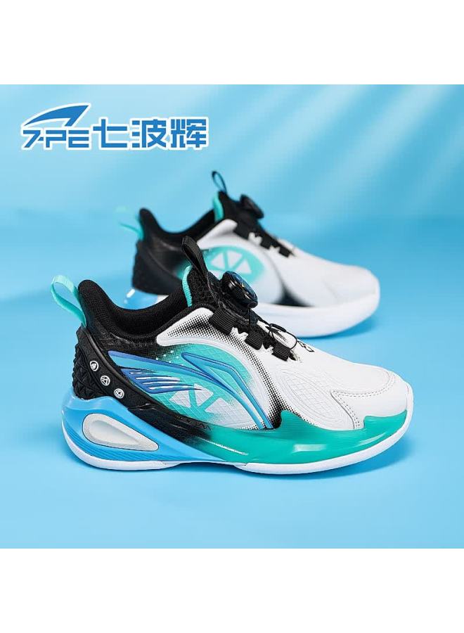 7-pe Boys' Sports Shoes Children's Basketball Shoes Autumn Winter New Leather Waterproof Non-slip Wear-resistant Running Shoes