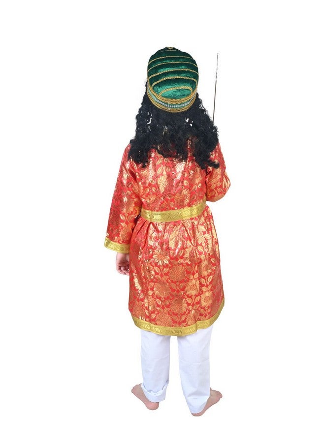 بوك ماي كوستيوم زي تنكري للأطفال من BookMyCostume لإمبراطور المغول سلطان مع شعر مستعار وسيف، مناسب للأولاد والرجال من عمر 3.5 إلى 5 سنوات - Image 3