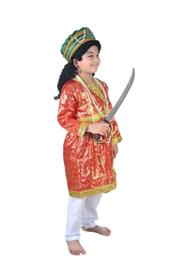 بوك ماي كوستيوم زي تنكري للأطفال من BookMyCostume لإمبراطور المغول سلطان مع شعر مستعار وسيف، مناسب للأولاد والرجال من عمر 3.5 إلى 5 سنوات - Image 2