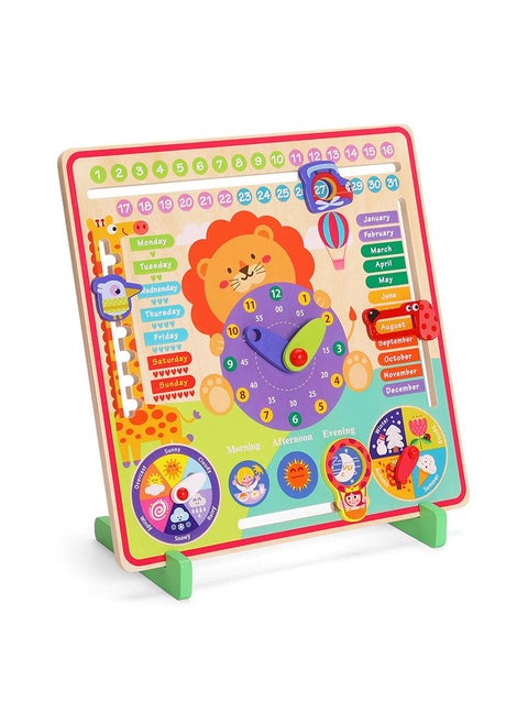 Children Learn To Recognize Time Multi-function Calendar Clock Cognitive Teaching Toys