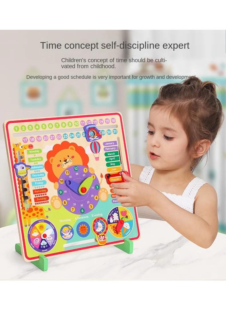 Y&D Children Learn To Recognize Time Multi-function Calendar Clock Cognitive Teaching Toys  - Image 4