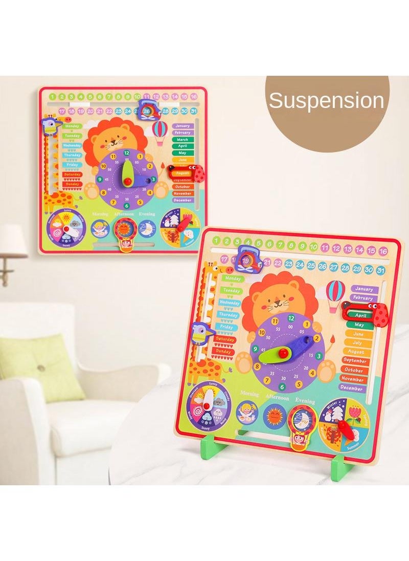Y&D Children Learn To Recognize Time Multi-function Calendar Clock Cognitive Teaching Toys  - Image 3