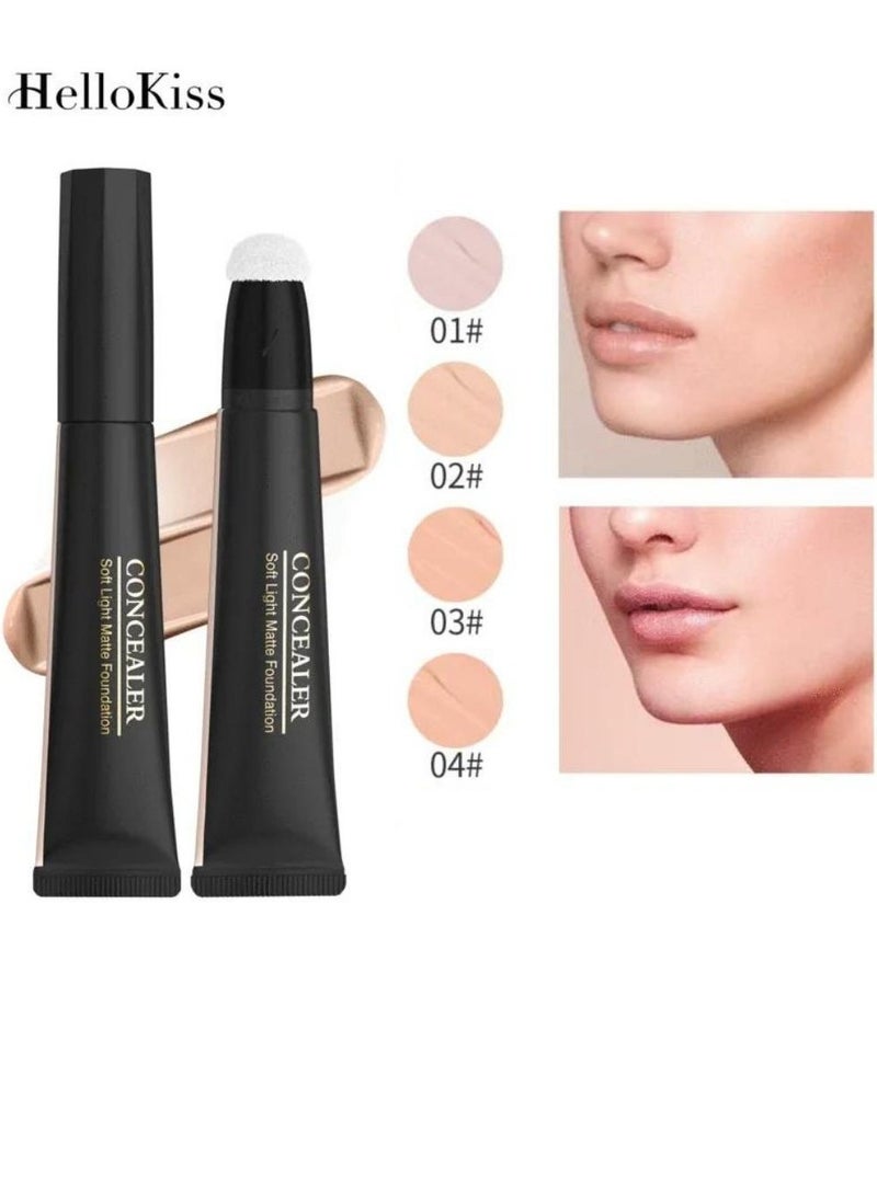 HelloKiss - Concealer Soft Light Matte Foundation Concealer Conceals Blemish and Redness Flawless Natural Coverage for Normal to Oily Skin Instant Age Rewind Eraser Dark Circles Treatment 04 - Image 1