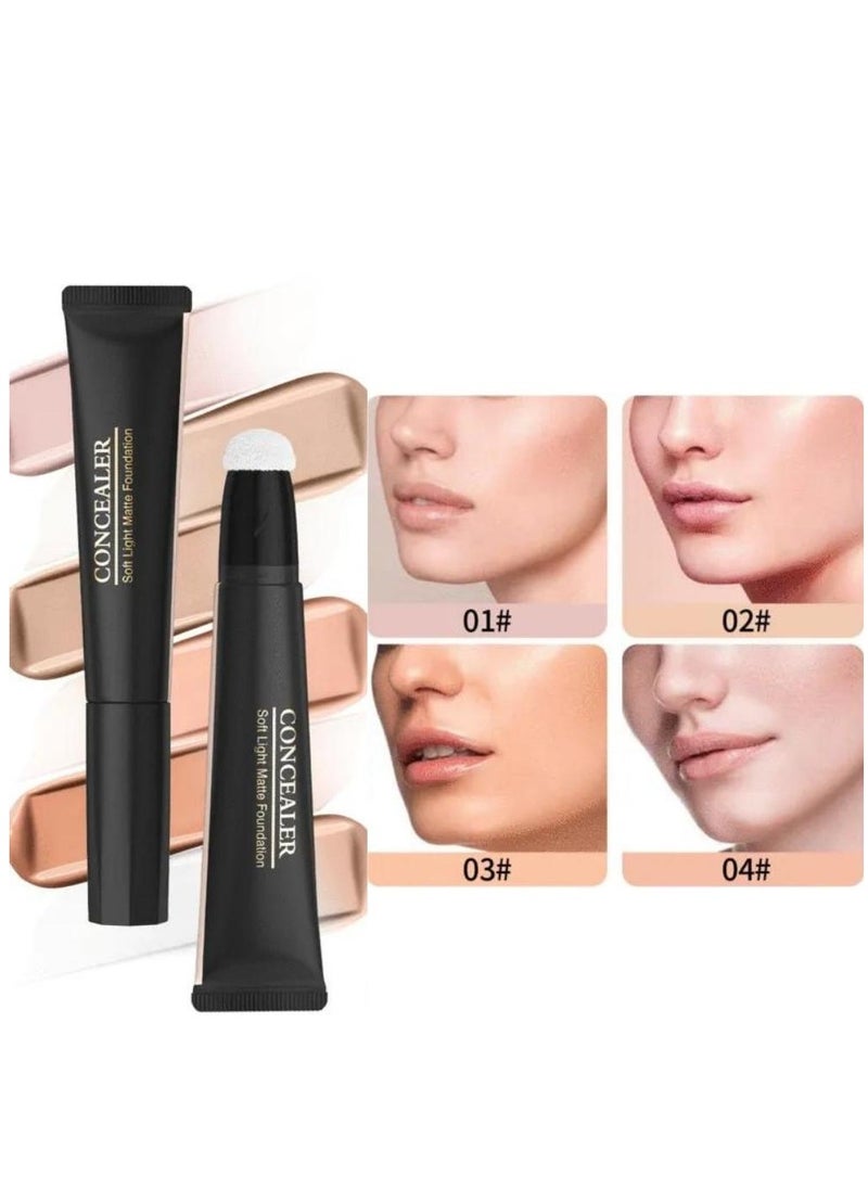 HelloKiss - Concealer Soft Light Matte Foundation Concealer Conceals Blemish and Redness Flawless Natural Coverage for Normal to Oily Skin Instant Age Rewind Eraser Dark Circles Treatment 04 - Image 1