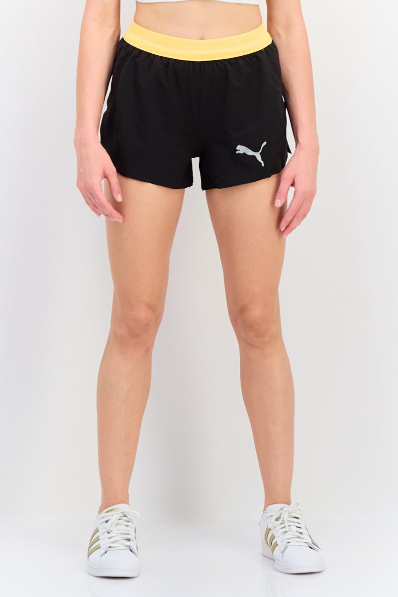 PUMA Women Sportswear Fit Brand Logo Running Shorts, Black - Image 1