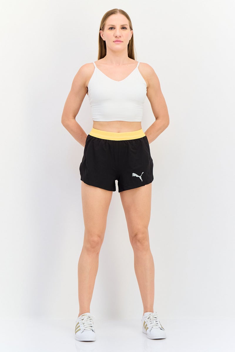 PUMA Women Sportswear Fit Brand Logo Running Shorts, Black - Image 3
