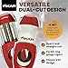 XIKAR Flip Dual Cigar Cutter Versatile 64Ring Gauge VCut Straight Cut Premium Stainless Steel Blades SpringLoaded Release Builtin Cigar Rest Textured Grip Cigar Snipper Red - Image 4