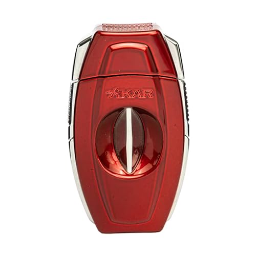 XIKAR Flip Dual Cigar Cutter Versatile 64Ring Gauge VCut Straight Cut Premium Stainless Steel Blades SpringLoaded Release Builtin Cigar Rest Textured Grip Cigar Snipper Red - Image 2