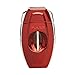 XIKAR Flip Dual Cigar Cutter Versatile 64Ring Gauge VCut Straight Cut Premium Stainless Steel Blades SpringLoaded Release Builtin Cigar Rest Textured Grip Cigar Snipper Red - Image 1