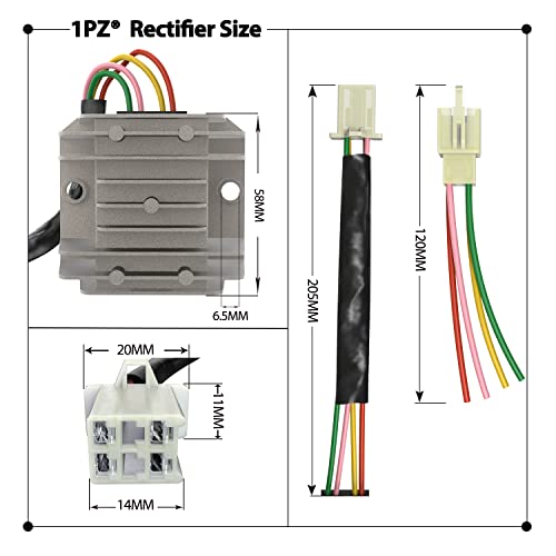 1PZ RV2-W04 4 Wires Voltage Regulator Rectifier for Motorcycle Boat ATV GY6 50 150cc Scooter Moped JCL NST Taotao - Image 2