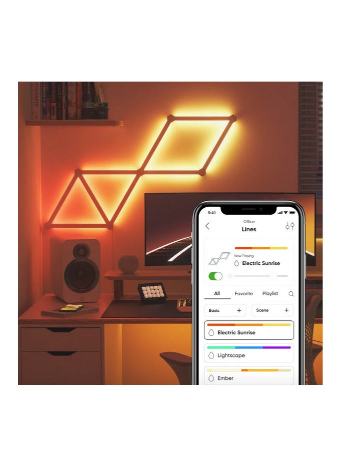 نانوليف - Nanoleaf Lines 60 Degrees Starter Kit (9 Lines) - NL59-K-0002LW-9PK-EU | Nanoleaf - Image 1