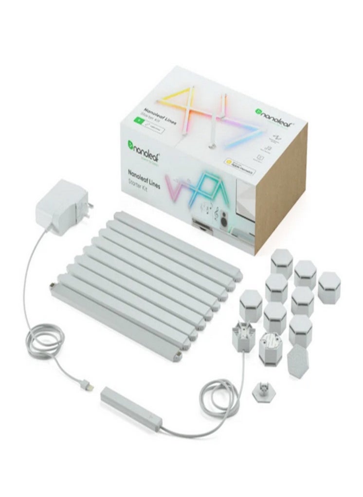 نانوليف - Nanoleaf Lines 60 Degrees Starter Kit (9 Lines) - NL59-K-0002LW-9PK-EU | Nanoleaf - Image 1