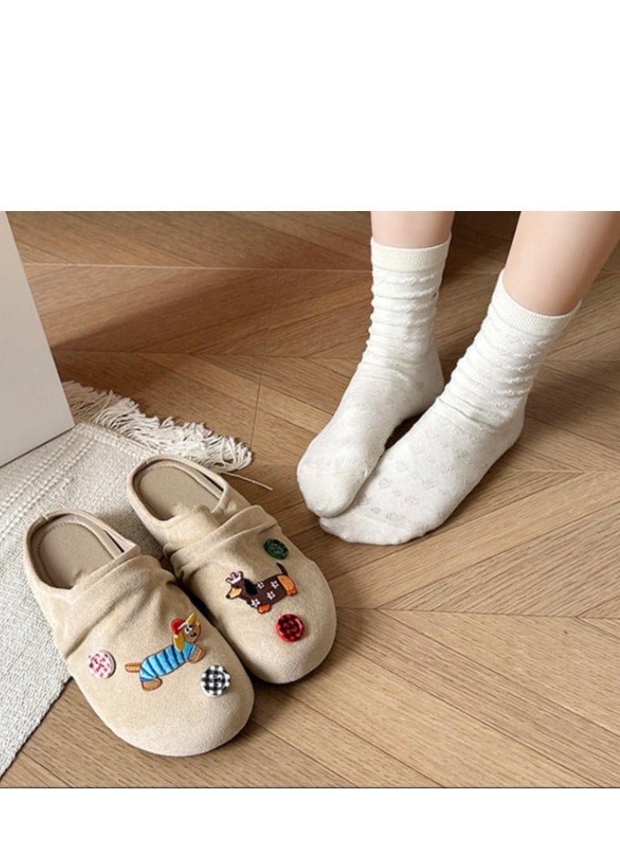 Cute Cartoon Fashionable Versatile Baotou Slippers  - Image 3