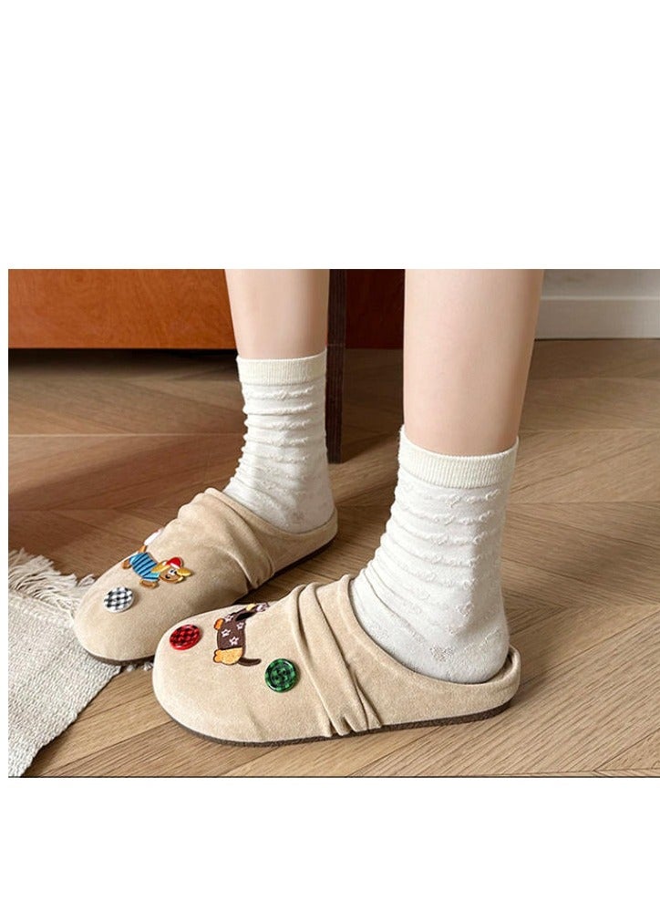 Cute Cartoon Fashionable Versatile Baotou Slippers  - Image 4