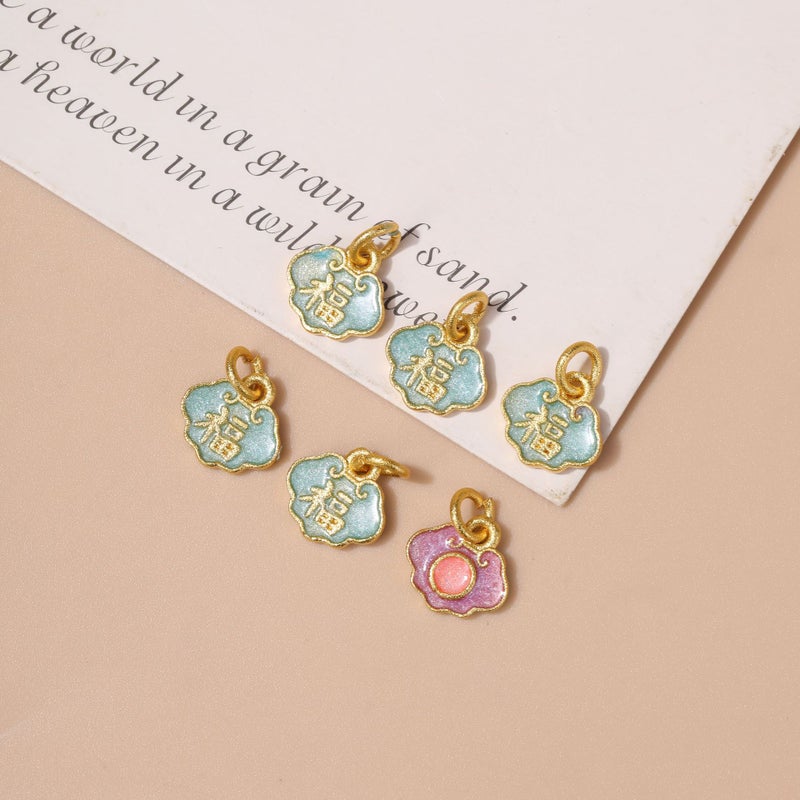 Lotus Gourd Charm for DIY Jewelry No. 15 fu lock 