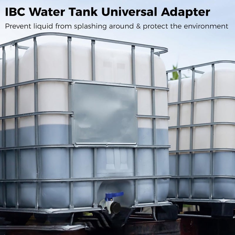 Ibc Tank Universal Outlet Valve, 62Mm Dn40 Flap Valve For Acidic, Basic, Organic Solvents, And Rain Barrels - Image 4